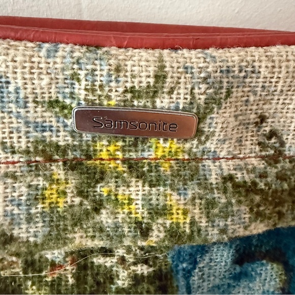 80 🍒 Vintage Samsonite | Floral Tapestry Briefcase Bag | Retro Floral - Picture 3 of 13